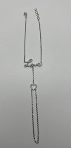 Love Heart Romance Romantic White Diamond 18K White Gold Finger Hand Bracelet