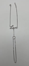 Love Heart Romance Romantic White Diamond 18K White Gold Finger Hand Bracelet