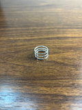 White Brilliant Diamond Pave Geometric 14 Karat White Gold Statement Ring