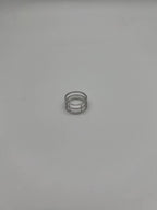 White Brilliant Diamond Pave Geometric 14 Karat White Gold Statement Ring