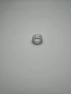 White Brilliant Diamond Pave Geometric 14 Karat White Gold Statement Ring