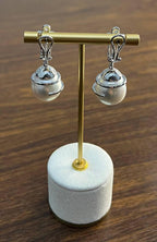 White South Sea Pearl Diamond Pave Drop 18 Karat White Gold Statement Earrings