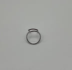 Rectangle Diamond Perimeter Geometric 14 Karat White Gold Statement Ring