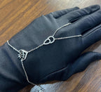 Allah God Lord Finger Ring Chain Diamond Symbol White Gold Statement Bracelet