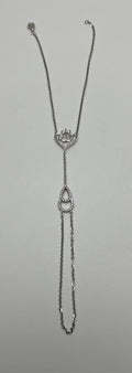 Allah God Lord Finger Ring Chain Diamond Symbol White Gold Statement Bracelet