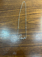 Love Romance Romantic White Diamond 18 Karat White Gold Finger Necklace Pendant