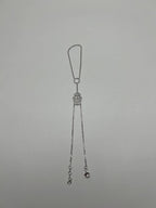 Finger Ring Chain Hamsa Hand Diamond Symbol 18K White Gold Statement Bracelet