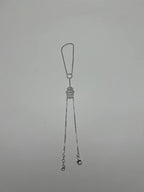Finger Ring Chain Hamsa Hand Diamond Symbol 18K White Gold Statement Bracelet