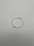 Lunar Moon Star White Brilliant Diamond Pave 18 Karat White Gold Chain Bracelet