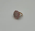 Rose Quartz Diamond 18 Karat Rose Gold Rose Theme Flowers Floral Statement Ring