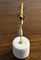 White Agate Cabochon White Diamonds 18 Karat Rose Gold Unique Hug Drop Earrings