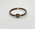 Brown Black Cable Row 18K Rose White Gold Diamonds Filigree Statement Bracelet