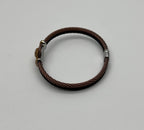 Brown Black Cable Row 18K Rose White Gold Diamonds Filigree Statement Bracelet