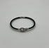 Black Steel Cable Row 18 Karat White Gold Diamonds Filigree Statement Bracelet