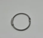 Silver Cable Row 18K White Gold Diamonds Filigree Statement Twisted Bracelet