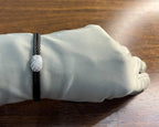 Black Cable Row 18K White Gold Diamonds Filigree Statement Twisted Bracelet