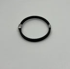 Black Cable Row 18K White Gold Diamonds Filigree Statement Twisted Bracelet