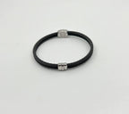 Black Cable Row 18K White Gold Diamonds Filigree Statement Twisted Bracelet