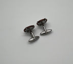 Brown White Steel Cable Row 18 Karat Yellow Gold Statement Twisted Cufflinks