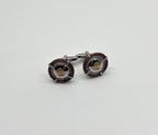 Brown White Steel Cable Row 18 Karat Yellow Gold Statement Twisted Cufflinks
