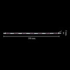 Square Pink Ruby & Diamond Art Deco Style Tennis Line White Gold Bracelet