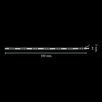 Alternate Square Shape Green Emerald & Diamond White Gold Tennis Line Bracelet