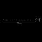 Alternate Square Shape Blue Sapphire & Diamond White Gold Tennis Line Bracelet