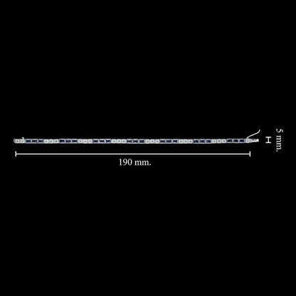 Alternate Square Shape Blue Sapphire & Diamond White Gold Tennis Line Bracelet