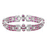 Pink Ruby & Diamond Vintage Style Antique Inspired Unique White Gold Bracelet