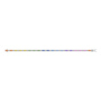 Diamond Square Rainbow Color Sapphire Tennis Line Link White Gold Bracelet
