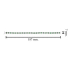 Square Green Tsavorite & Diamond Art Deco Style Tennis Line White Gold Bracelet