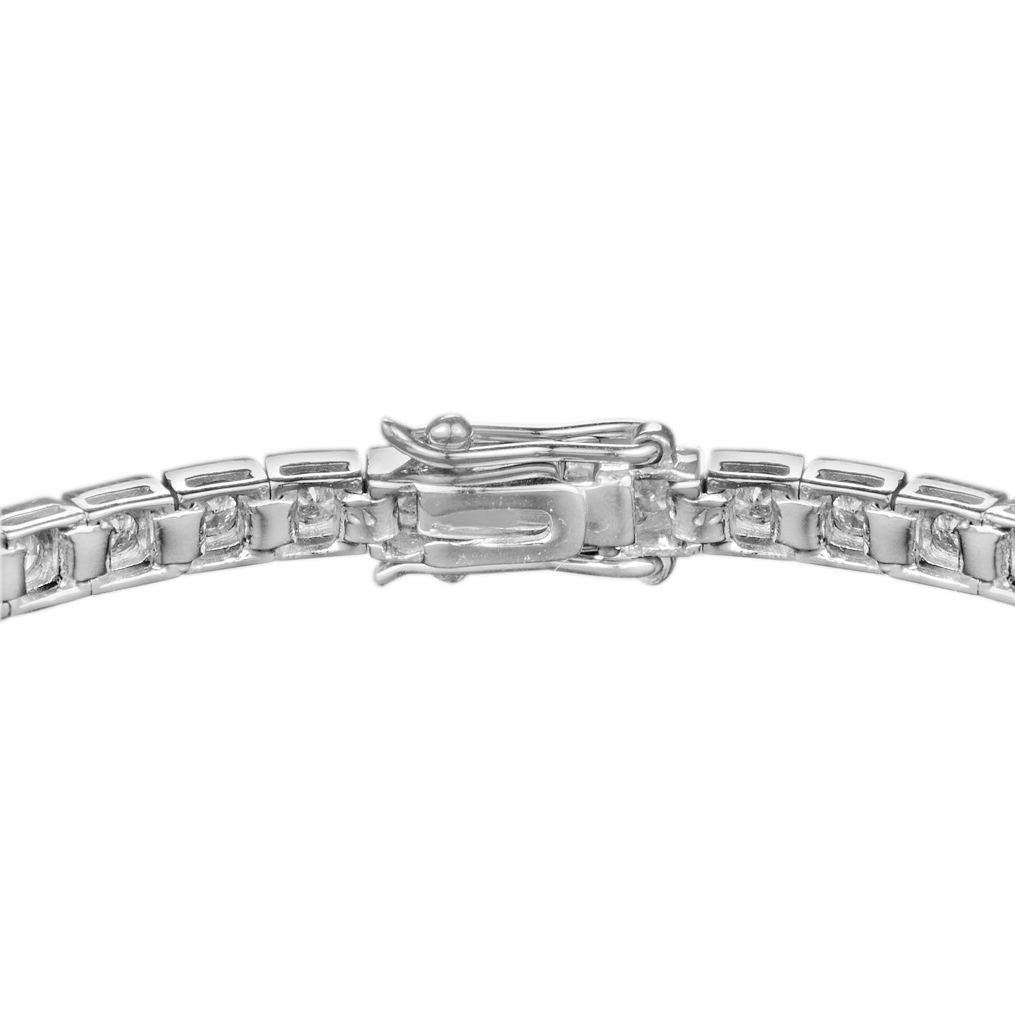 art deco style 2.95 ct. diamond milgrain detail 14k white gold tennis bracelet