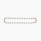 Tahitian Black Pearl & White Diamond 18K Rose Gold Bead Chain Link Necklace