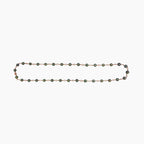 Tahitian Black Pearl & White Diamond 18K Rose Gold Bead Chain Link Necklace