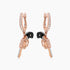 Black Wood, White & Fancy Diamond 18K Rose Gold Gun Earrings