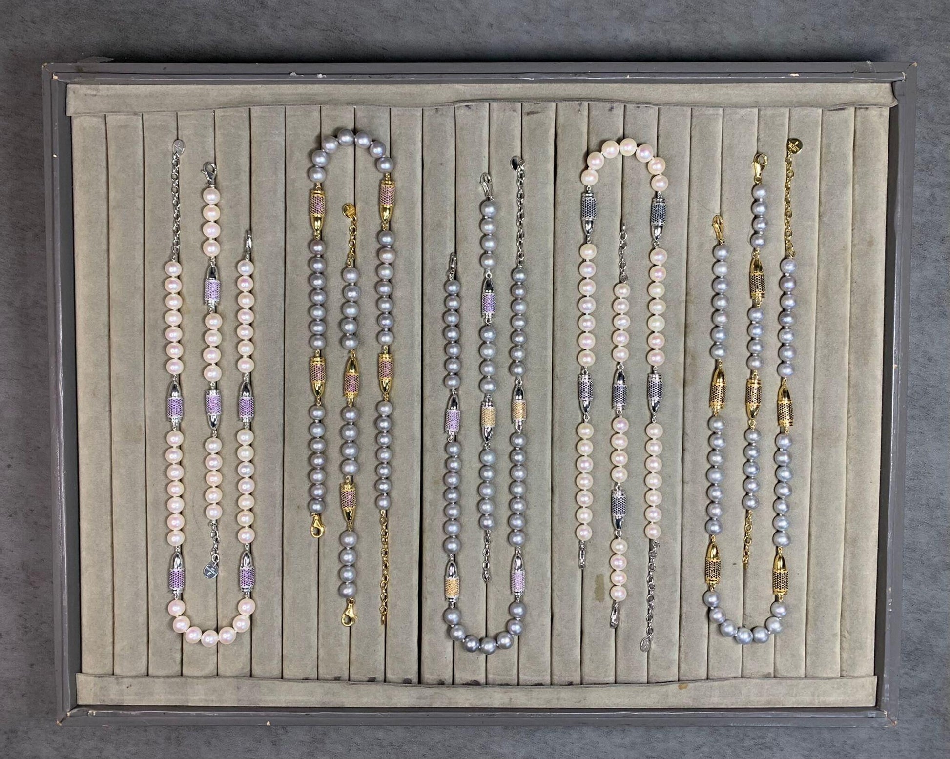Orange Citrine Purple Violet Amethyst Pave Set Silver Rocket Bullet Grey Pearl W