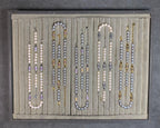 Blue Sapphire Red Garnet Rocket Bullet White Pearl Gold Vermeil Silver Bracelet