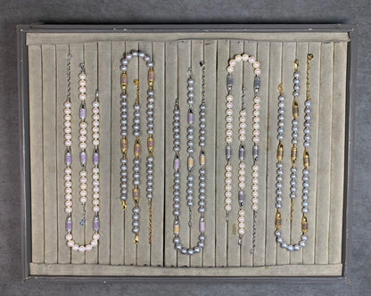 Blue Sapphire Red Garnet Rocket Bullet White Pearl Gold Vermeil Silver Bracelet