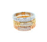 Brilliant Cut Diamond Pave Set Medium Stackable Curb Link Cocktail Statement Fas