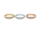 Brilliant Cut Diamond Pave Set Medium Stackable Curb Link Cocktail Statement Fas