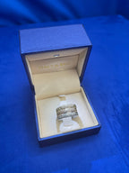 Brilliant Cut Diamond Pave Set Medium Stackable Curb Link Cocktail Statement Fas