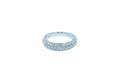 Brilliant Cut White Diamond Pave Set Medium Stackable Dainty Minimalistic Classi