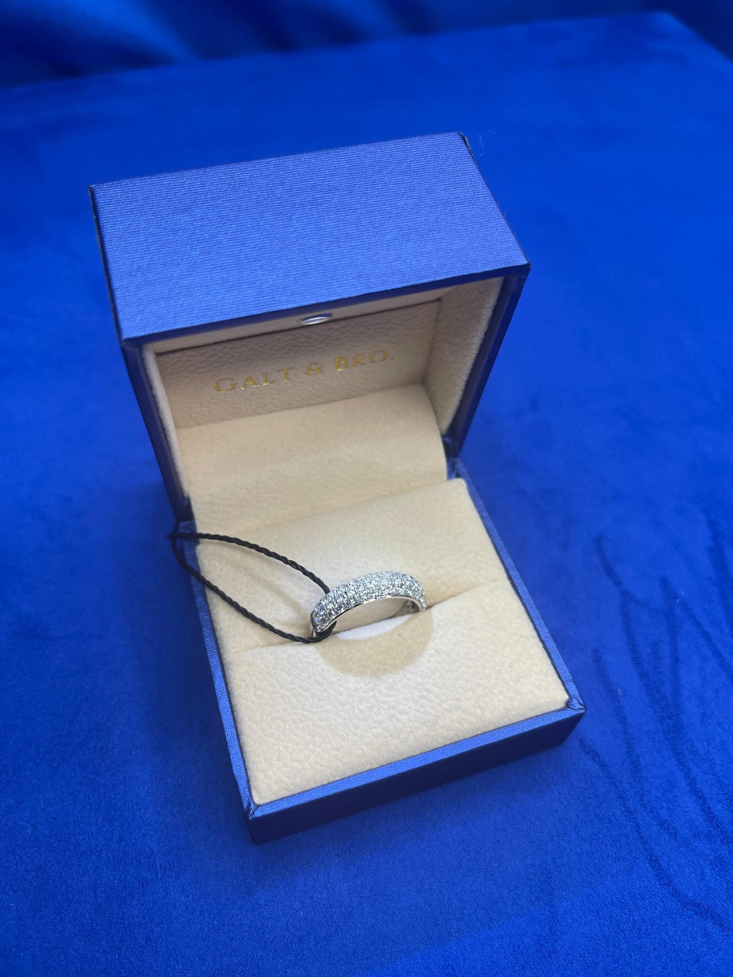 Brilliant Cut White Diamond Pave Set Medium Stackable Dainty Minimalistic Classi