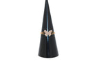 Butterfly Brilliant Cut Fauna Halo жиынтығы Ақ гауһар тастармен безендірілген 18 караттық раушан гүлі