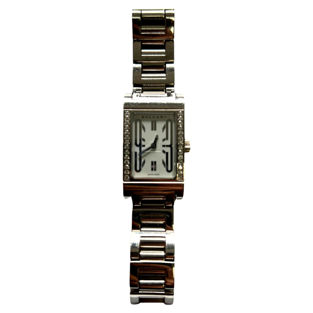 Bvlgari Assioma Diamond Dial 18 Karat White Gold Watch