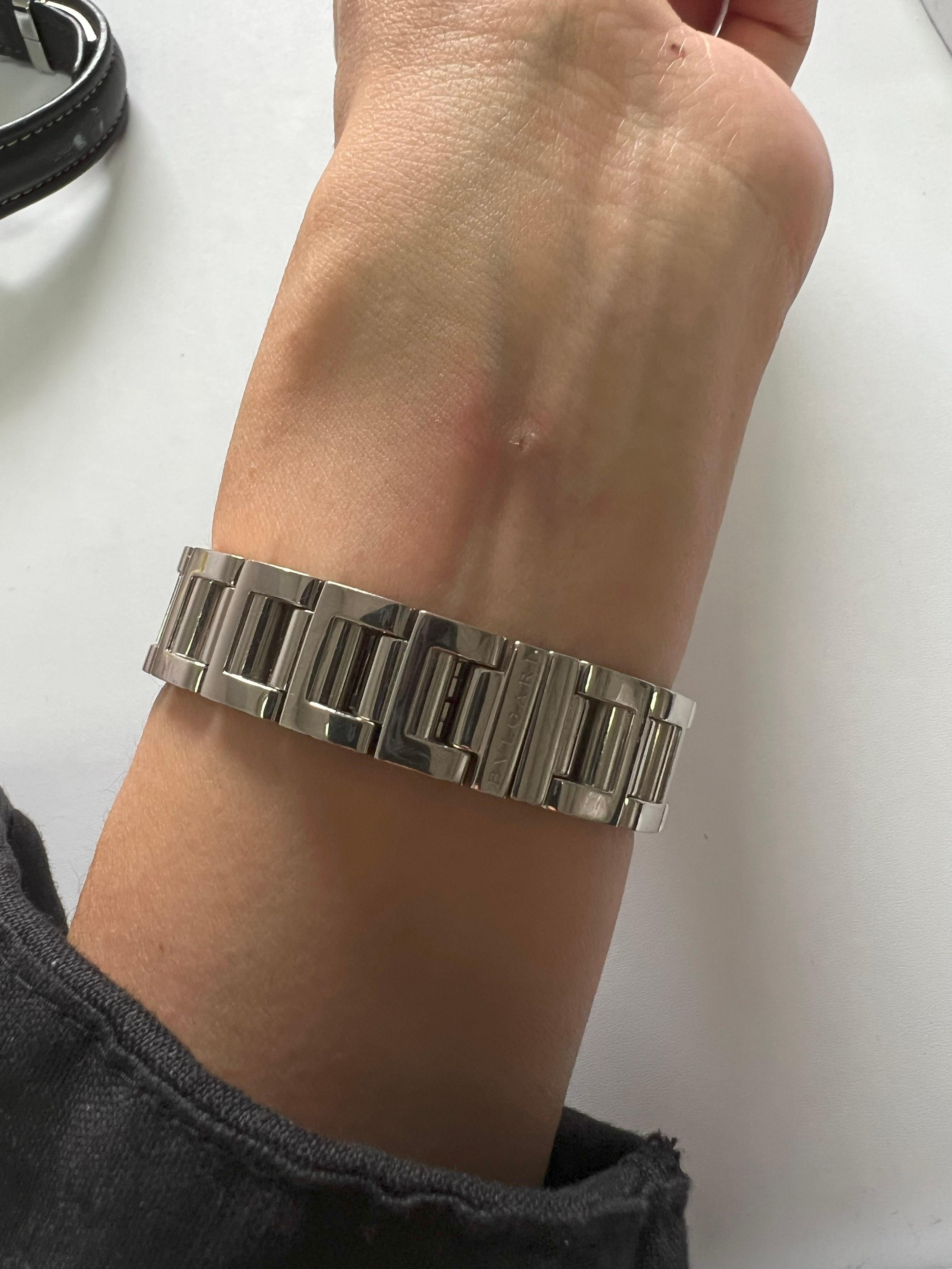 Bvlgari Assioma Diamond Dial 18 Karat White Gold Watch