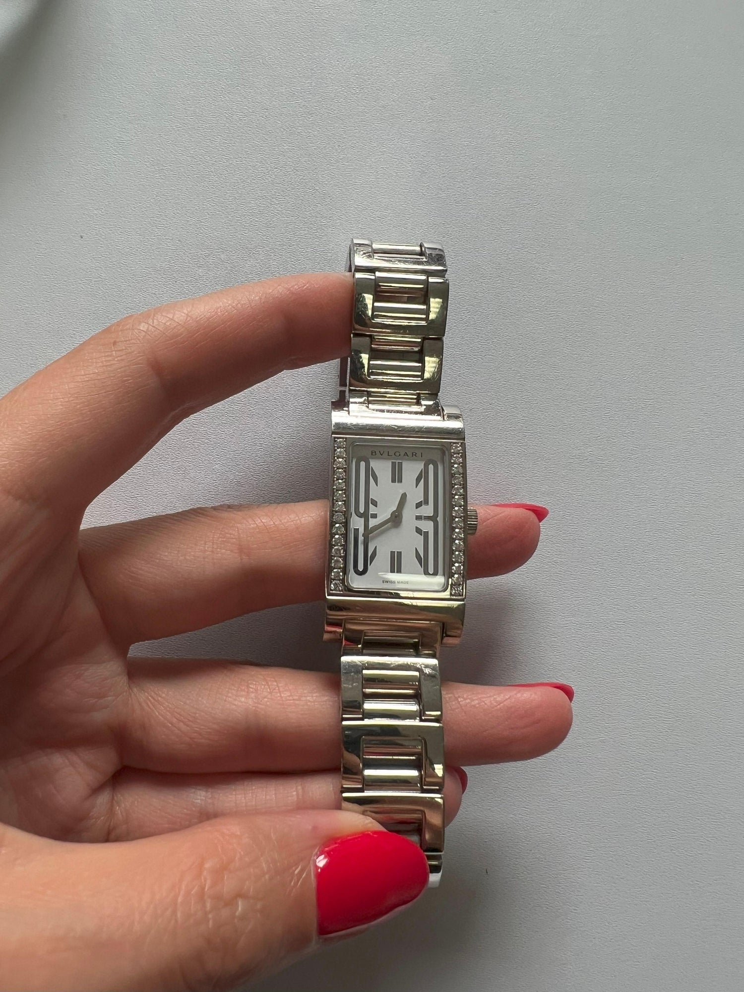 Bvlgari Assioma Diamond Dial 18 Karat White Gold Watch