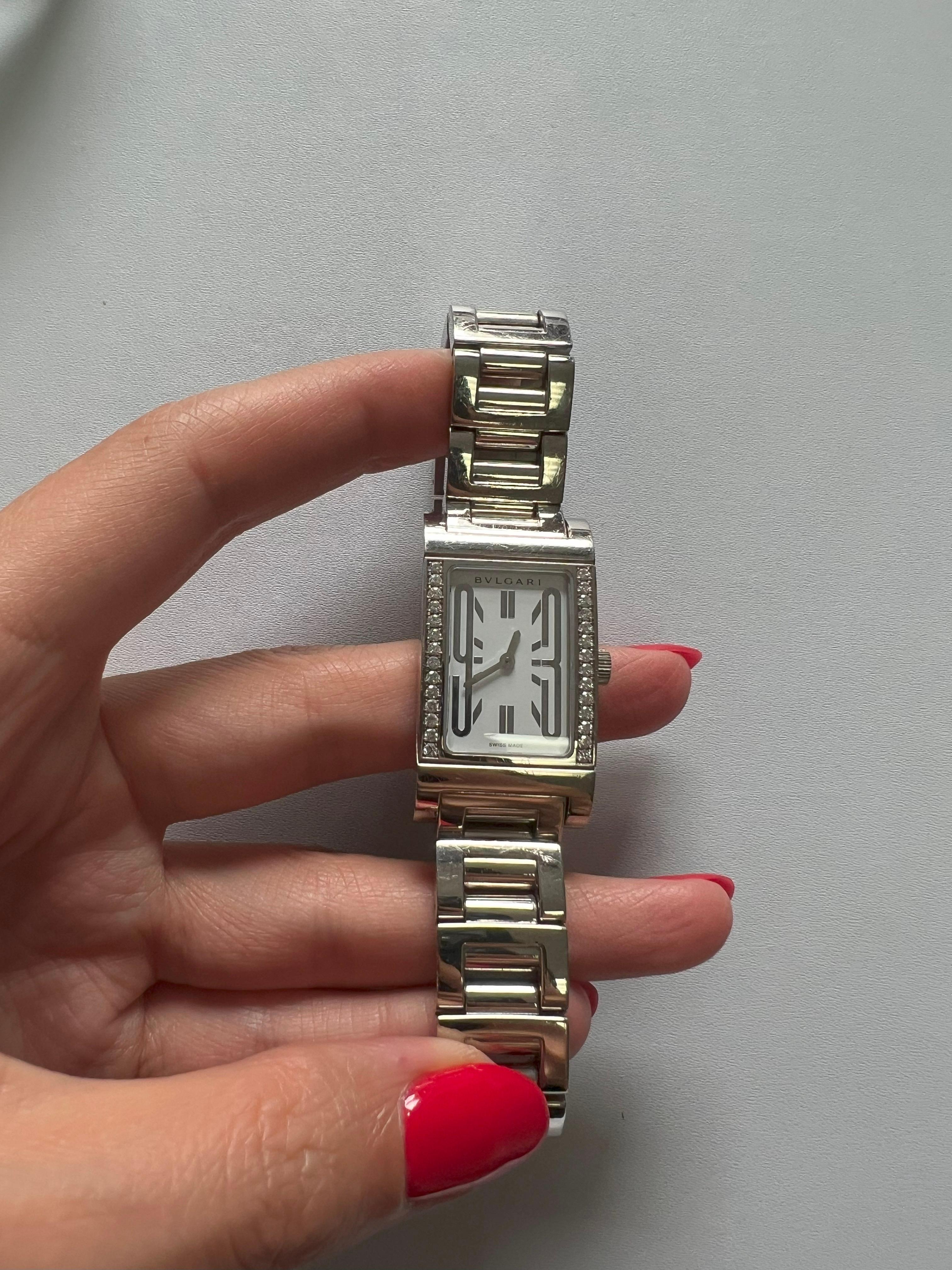 Bvlgari Assioma Diamond Dial 18 Karat White Gold Watch