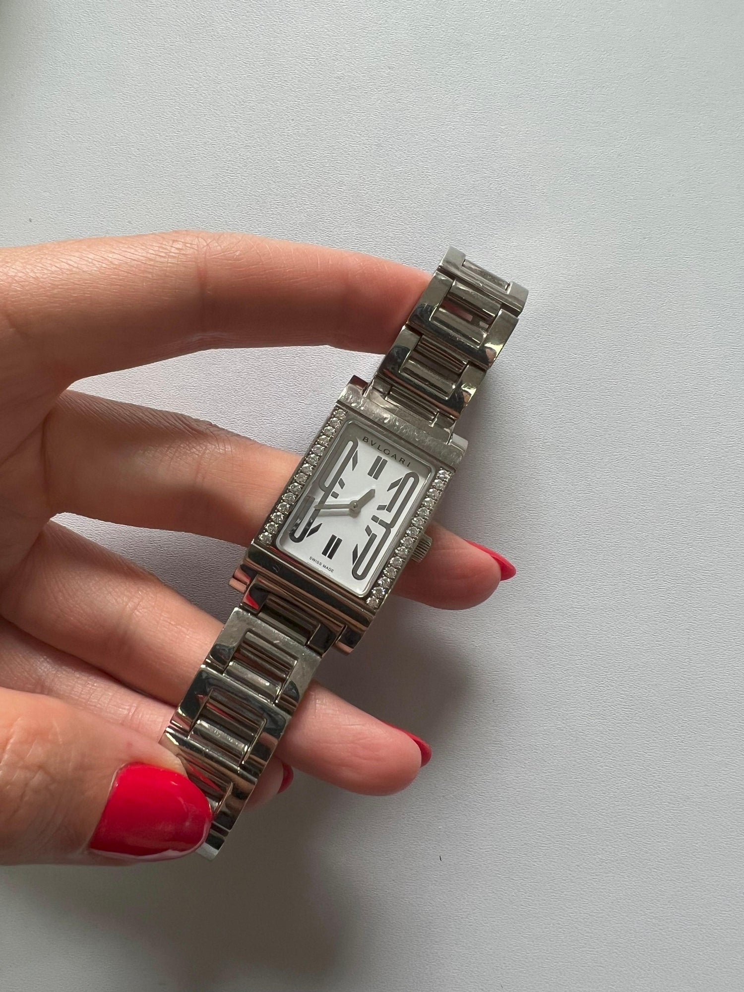 Bvlgari Assioma Diamond Dial 18 Karat White Gold Watch
