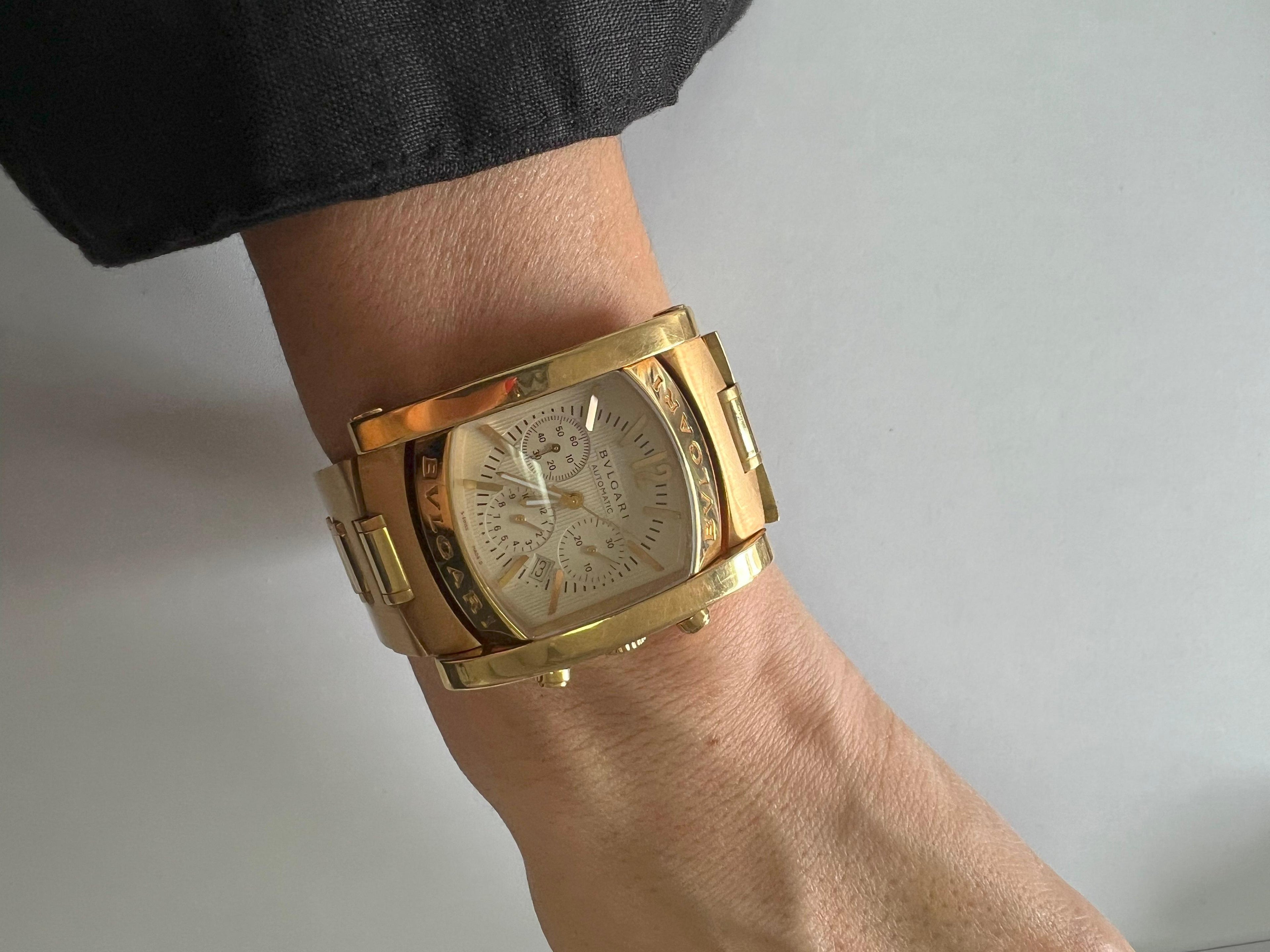Bvlgari Bulgari Assioma 18 Karat Yellow Gold Large Dial Watch